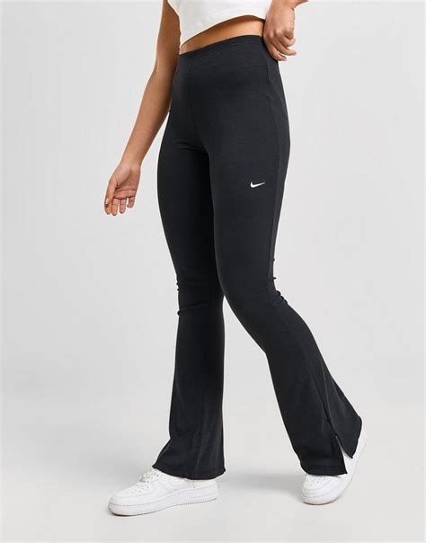 nike broek dames met naad|Nike Sportswear Chill Knit strakke broek met wijd uitlopende .